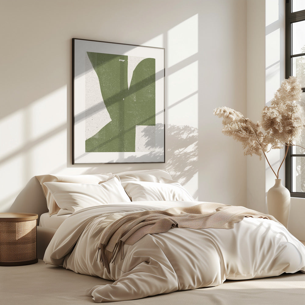 Groene abstracte vorm | Poster