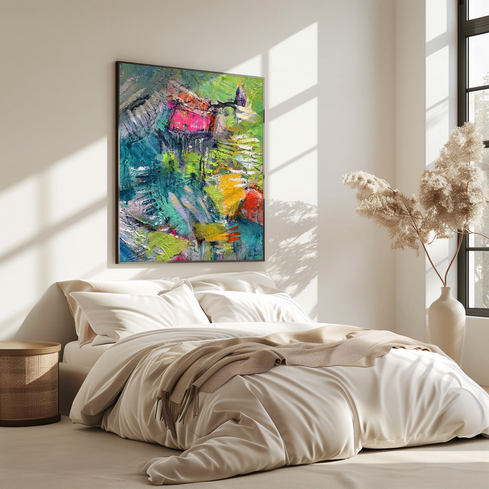 Expressionistisch kleurrijk abstract | Poster
