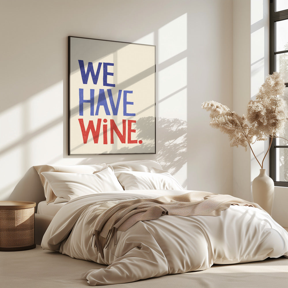 'We Have Wine' typografische tekst | poster