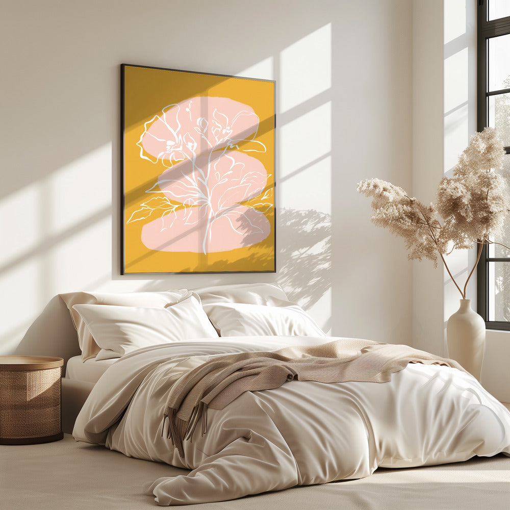 Bloemblaadjessilhouetten | Poster