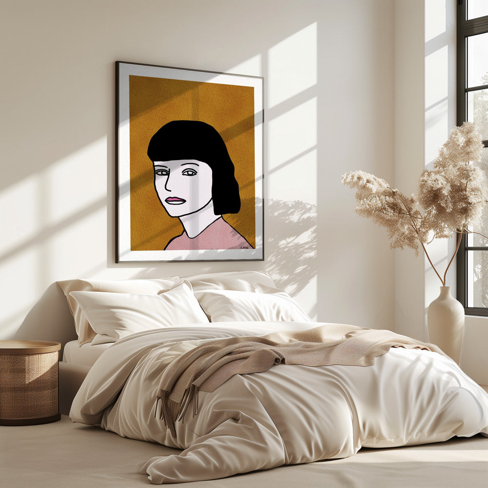 Dame kijkt | Poster