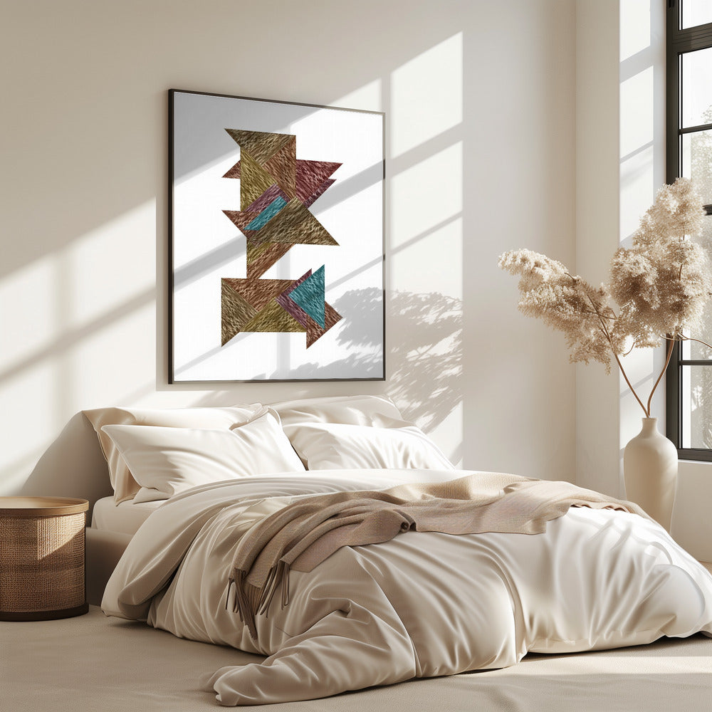 Mocha Textural Abstract 2 | Poster
