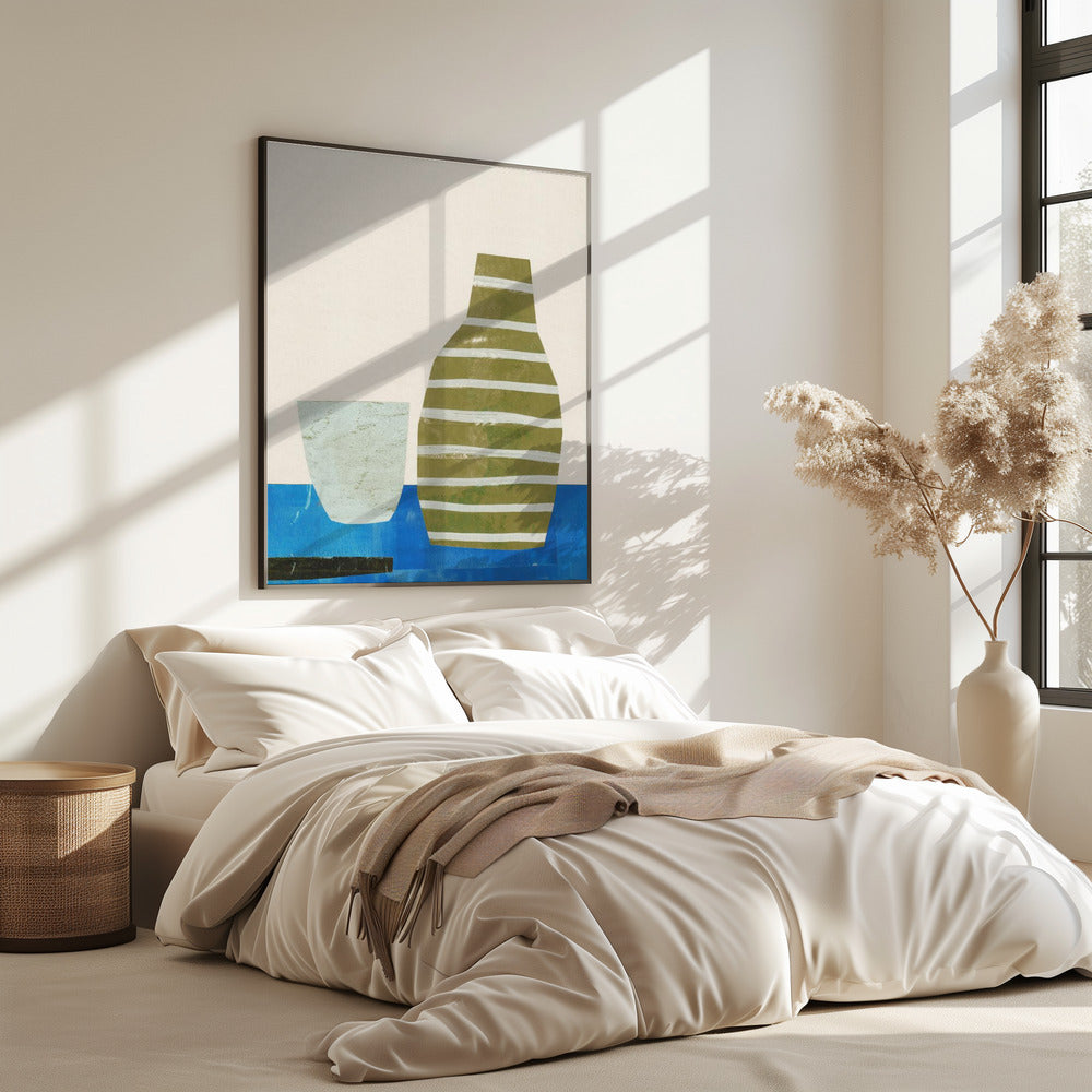 Alledaagse eenvoud - Vat en glas | Poster