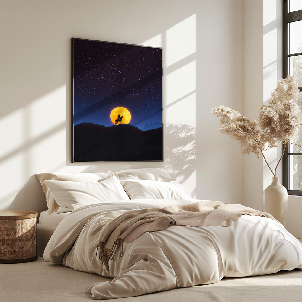De ruiter en de maan | Poster