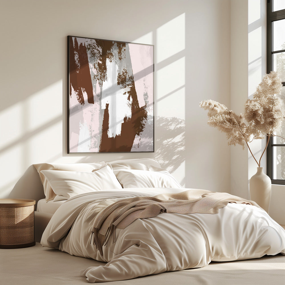 Abstracte bruine verf | Poster