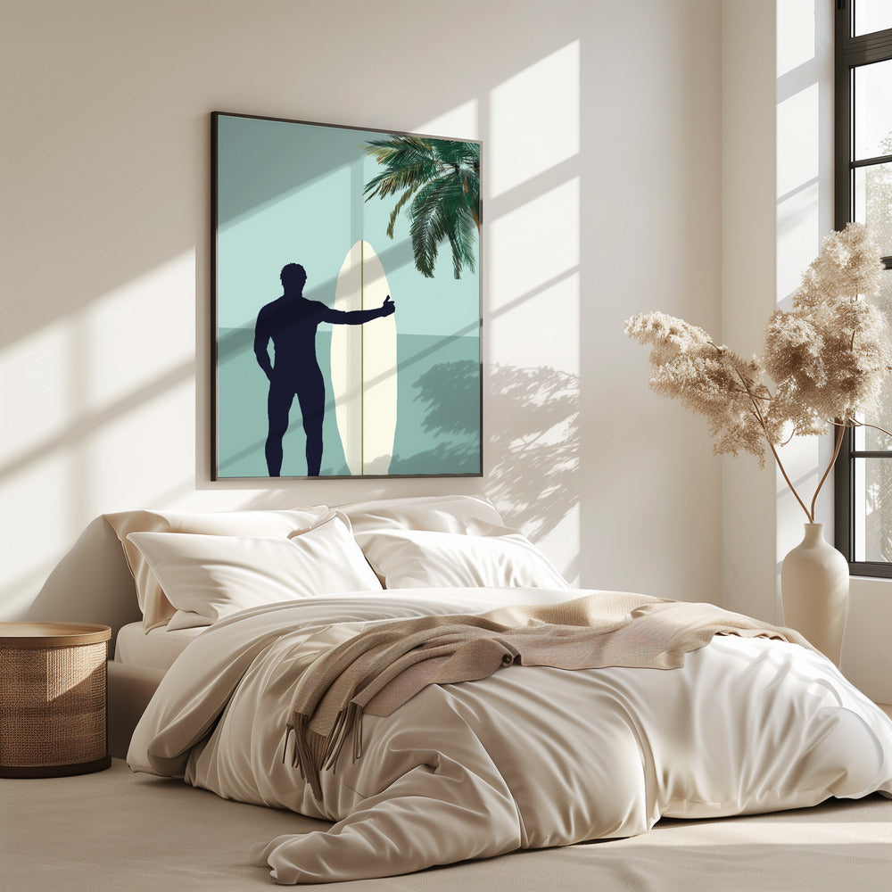 Surf Blauw 1 | Poster