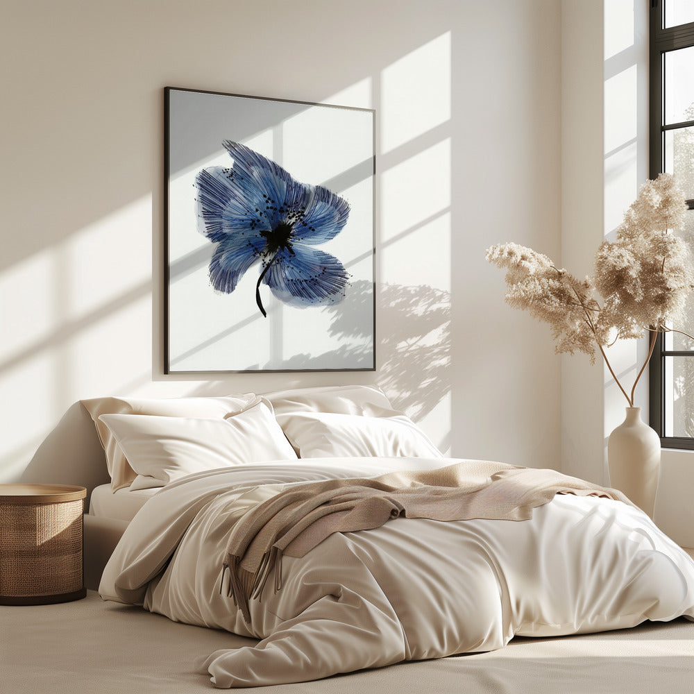 Blauwe Bloem 3 | Poster