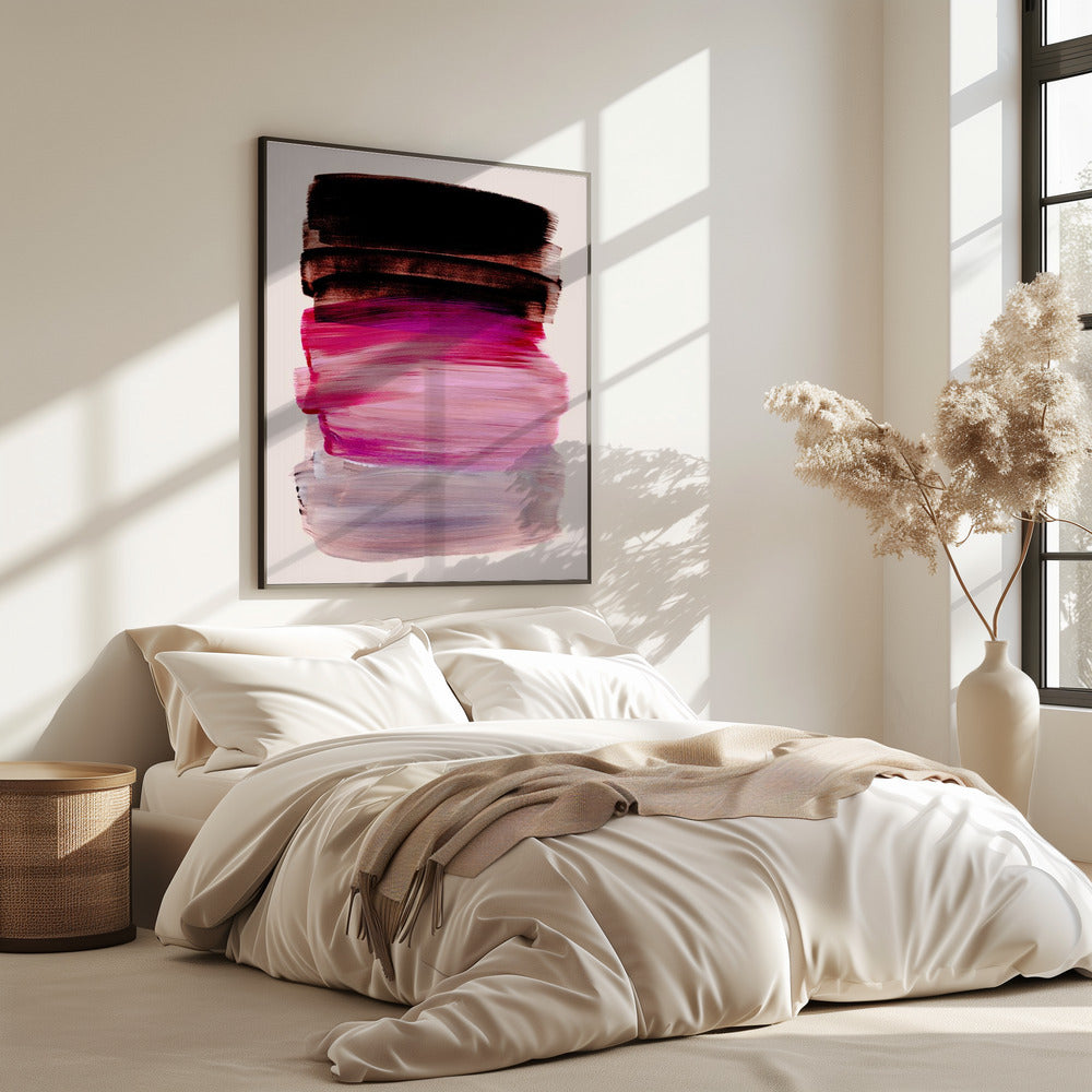 Abstracte penseelstreken 184 | Poster