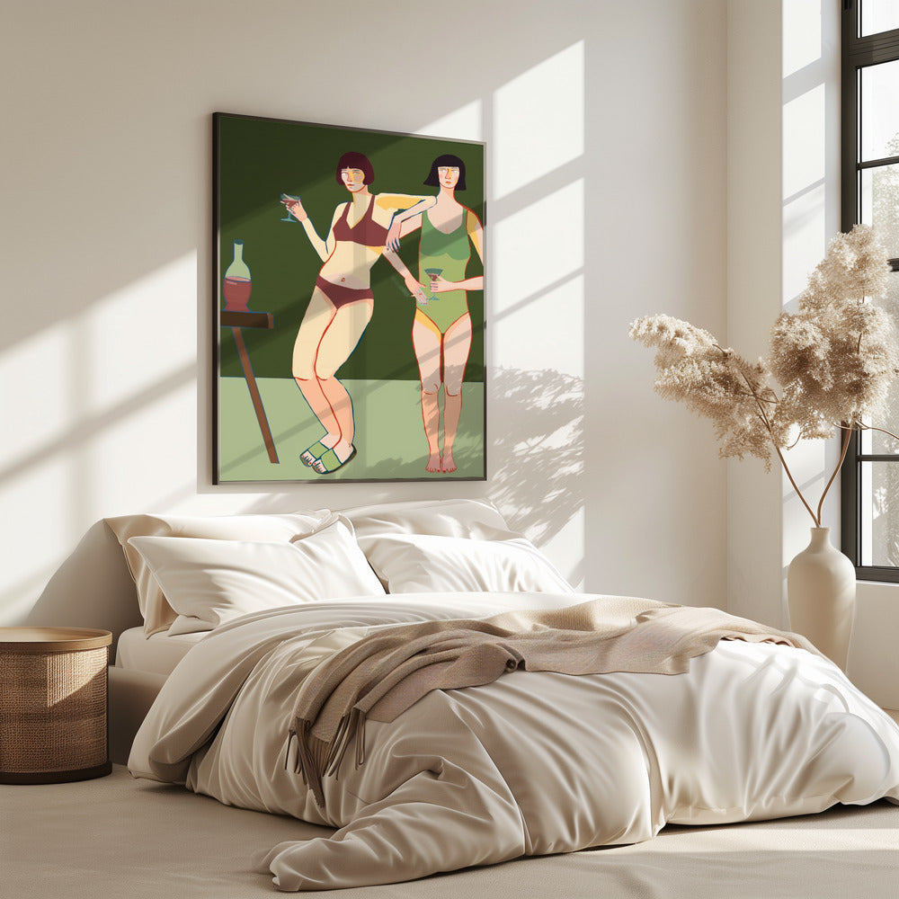 Loungende dames | Poster