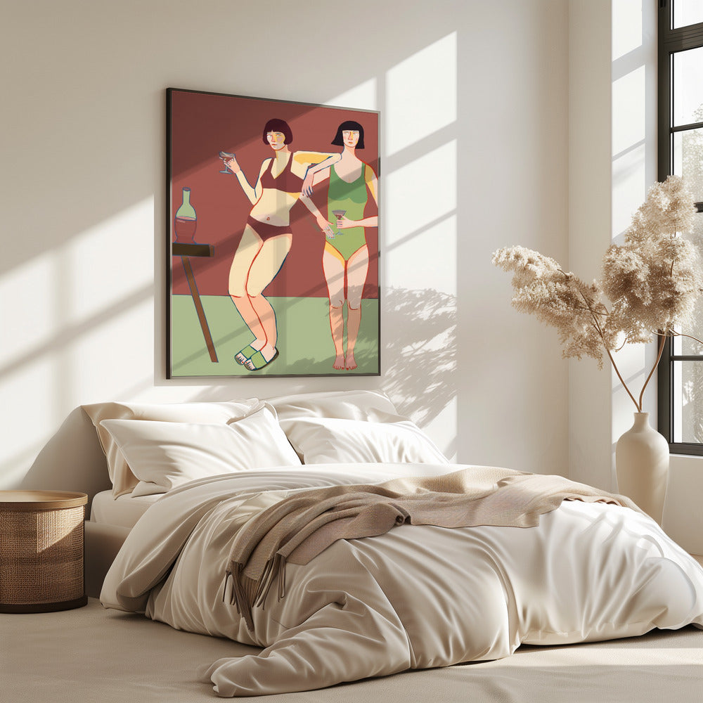 Loungende dames | Poster