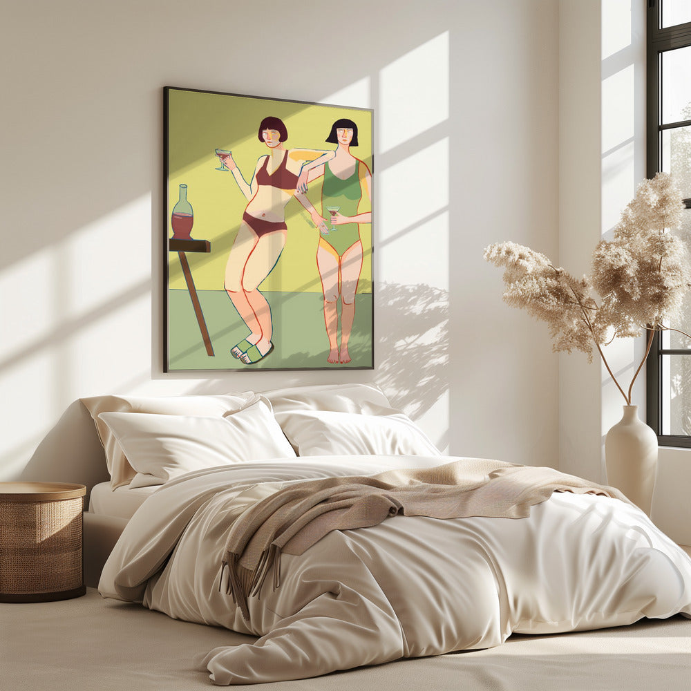 Loungende dames | Poster