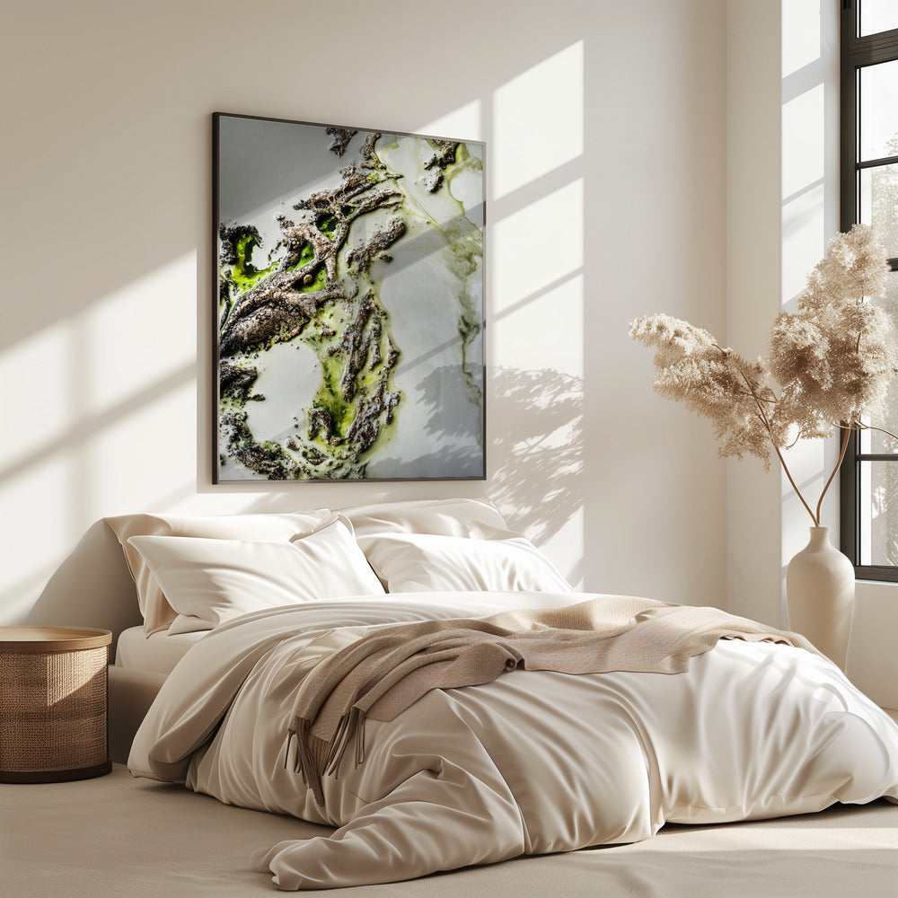 Hedendaagse kunst - Olive Enigma - Groen accent | Poster
