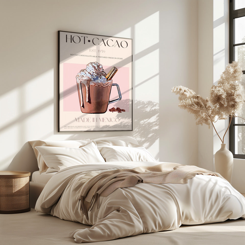 Een mok romige, warme cacao | Poster