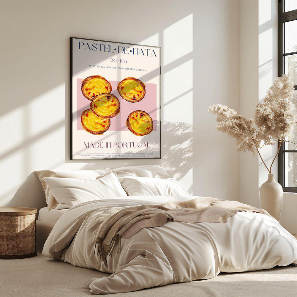 Traditionele Portugese eiercustardtaart | Poster