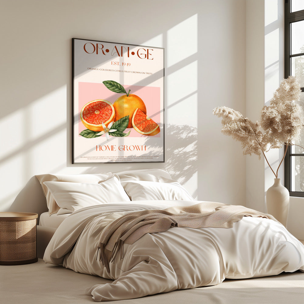 Vintage-thema met levendige sinaasappels | Poster