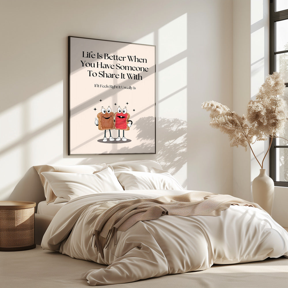 Cartoon Toast Met Jam | Poster