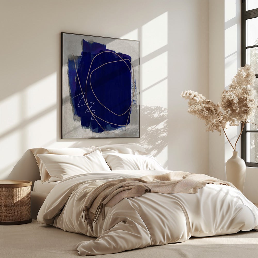 Blauwe Streken 5 | Poster