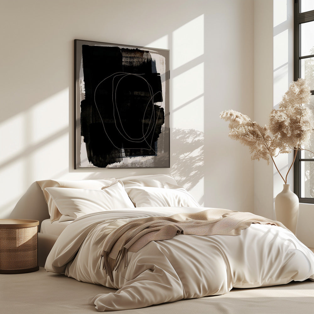 Abstracte penseelstreken 180Z | Poster