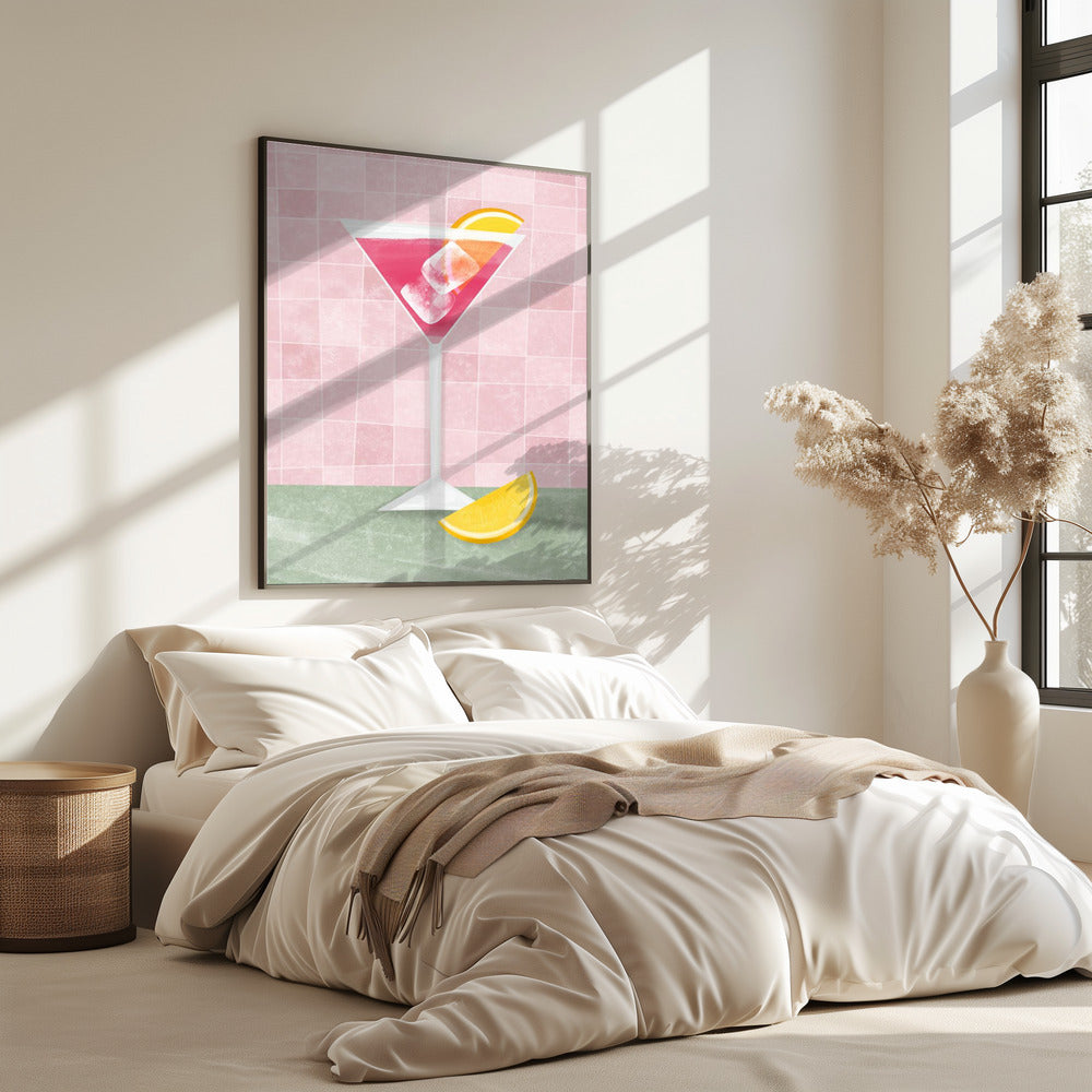 Roze cocktail | Poster