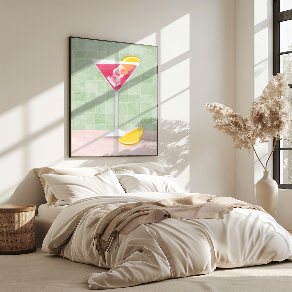 Roze cocktail | Poster
