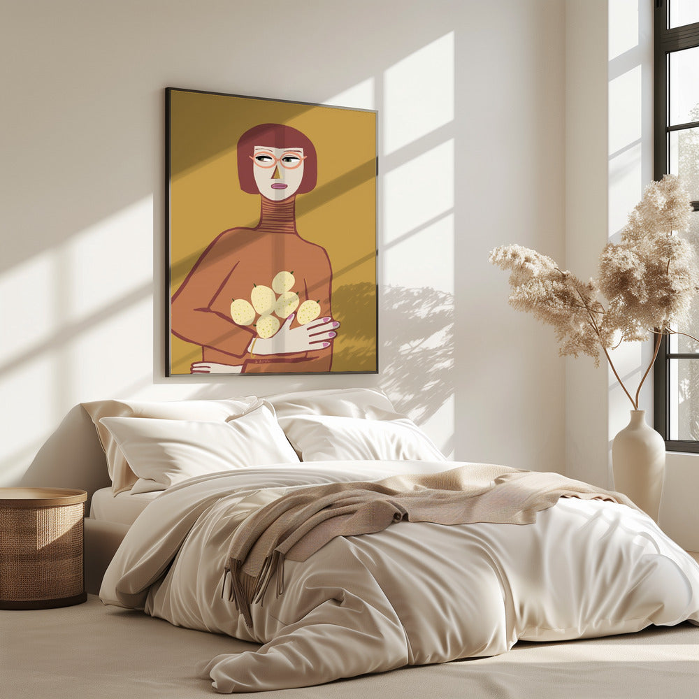Dame met citroenen | Poster