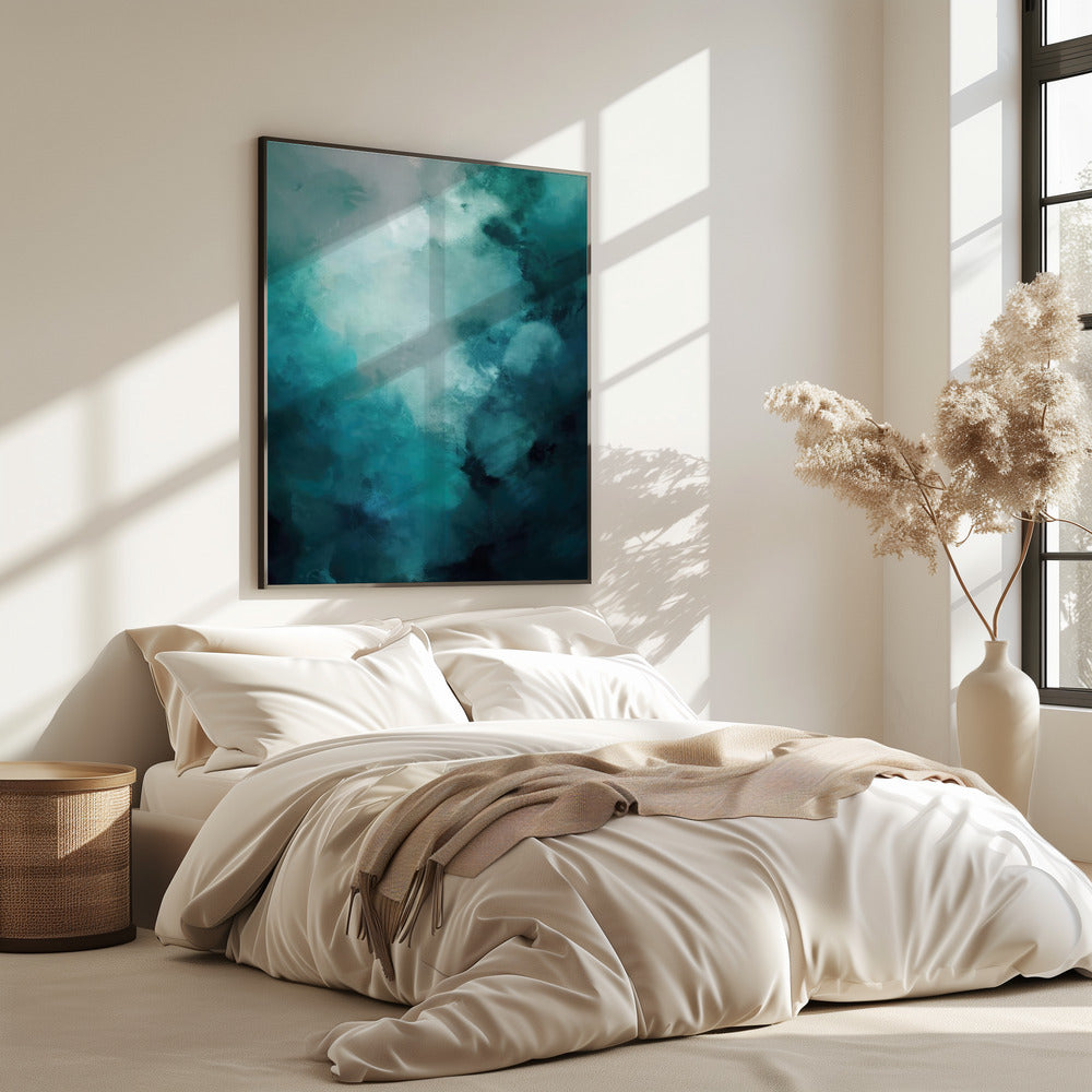 Misty Teal Abyss | Poster