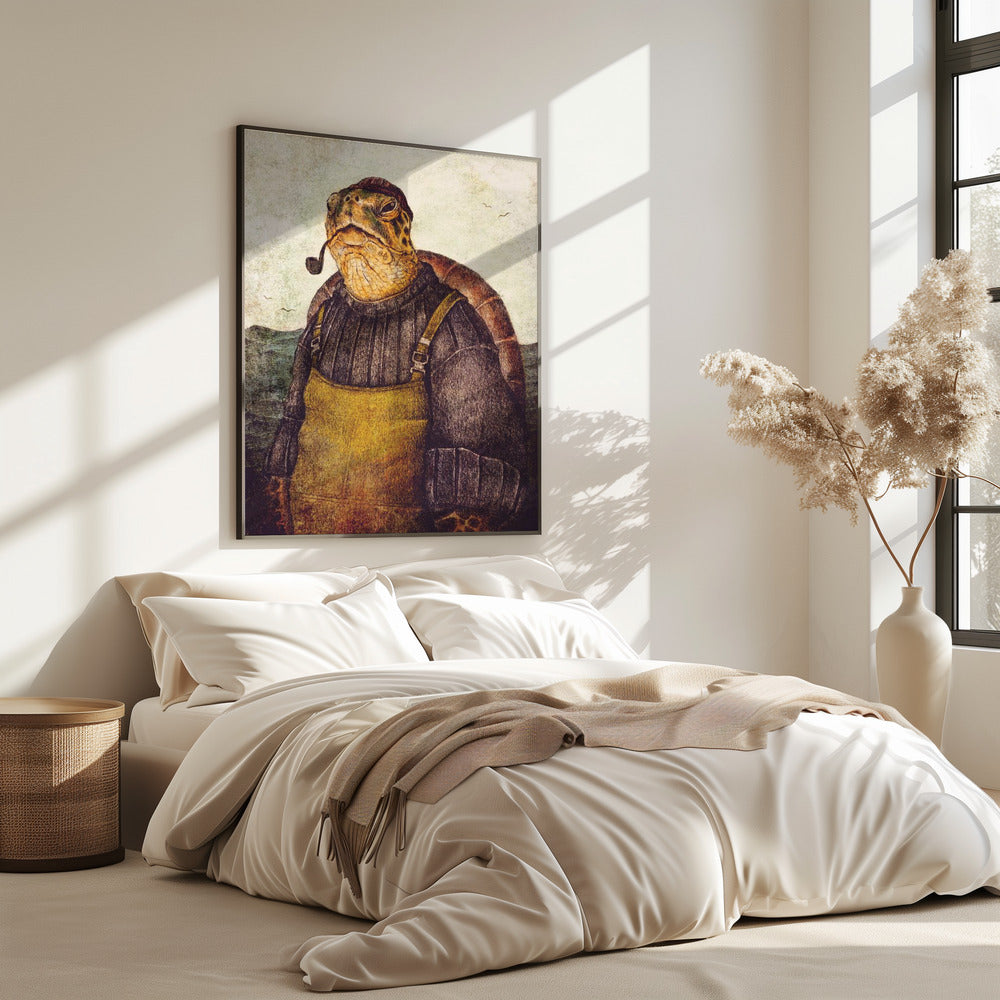 Vintage stijlvolle schildpad | Poster