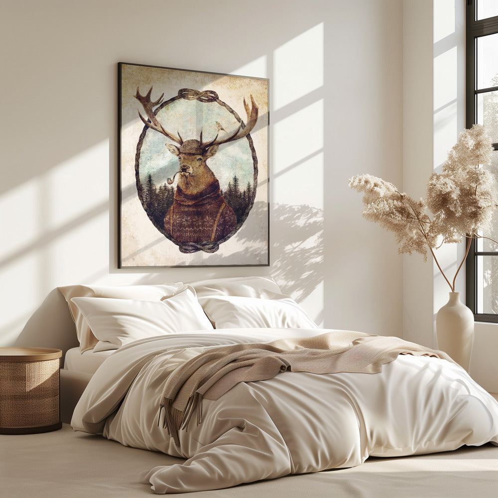 Hert gekleed in comfortabele kleding | Poster