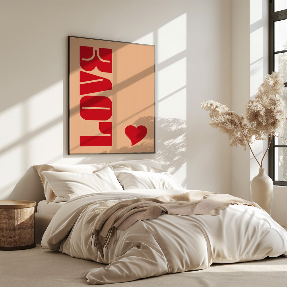 Red Bold Lettering | Poster