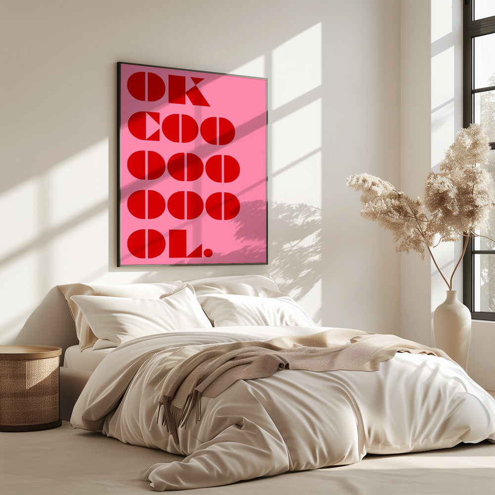 Gedurfde geometrische boodschap | Poster