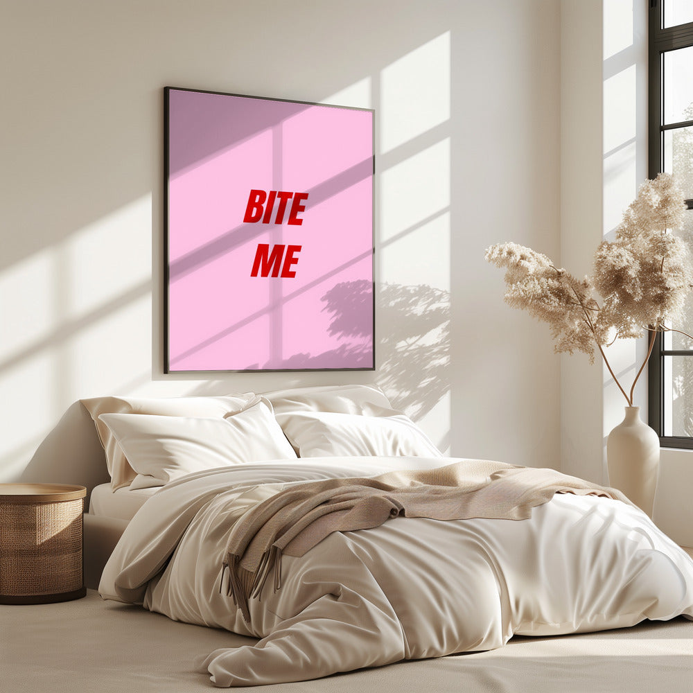 Rood op roze lef | Poster