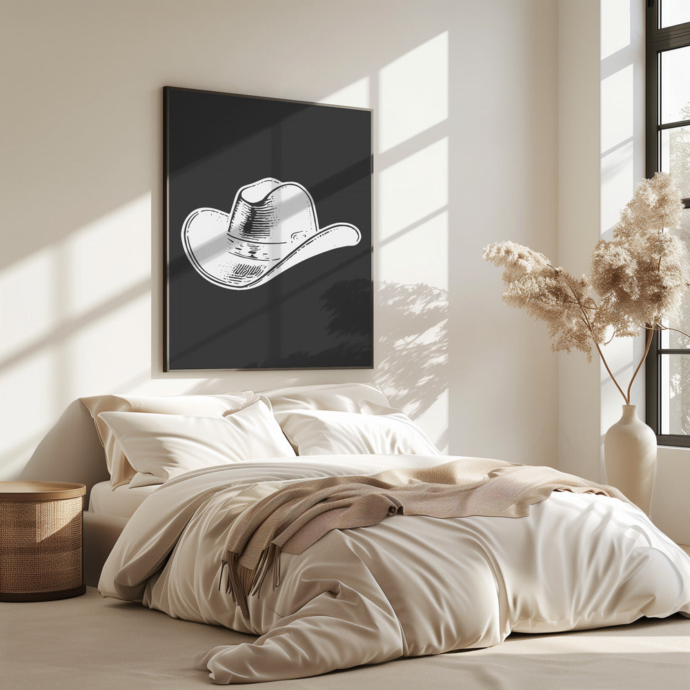Zwarte cowboyhoed | Poster