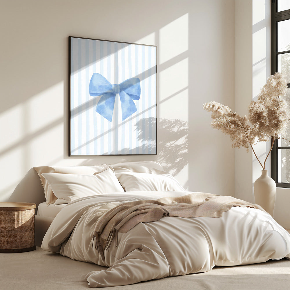 Elegantie met blauw lint | Poster