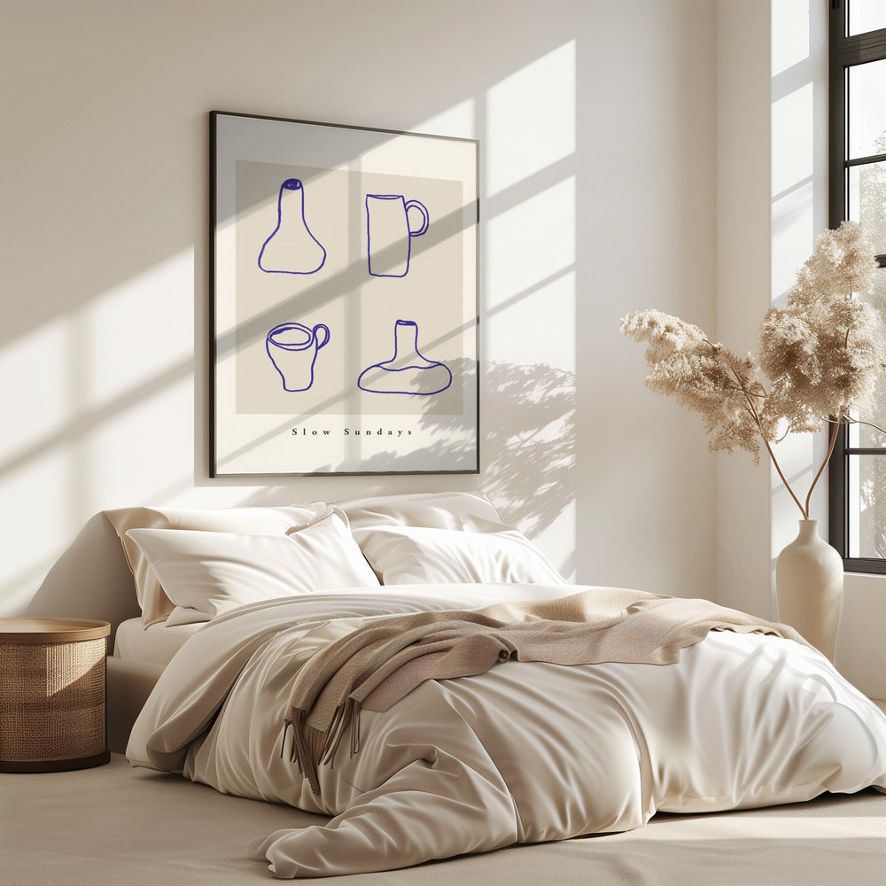 Abstracte aardewerklijnen | Poster