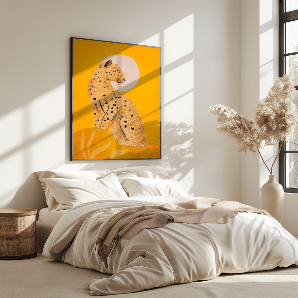 Gouden sierlijke cheetah | Poster