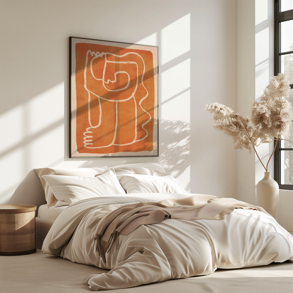 Abstracte lijnkunstfiguur | Poster