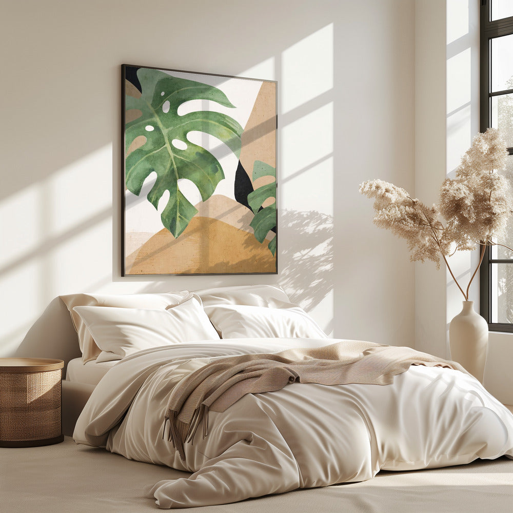 Abstracte kunst tropische bladeren | Poster