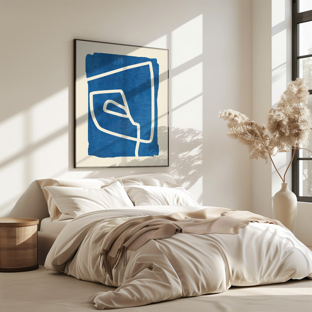 Blauwe Spiraaldans | Poster