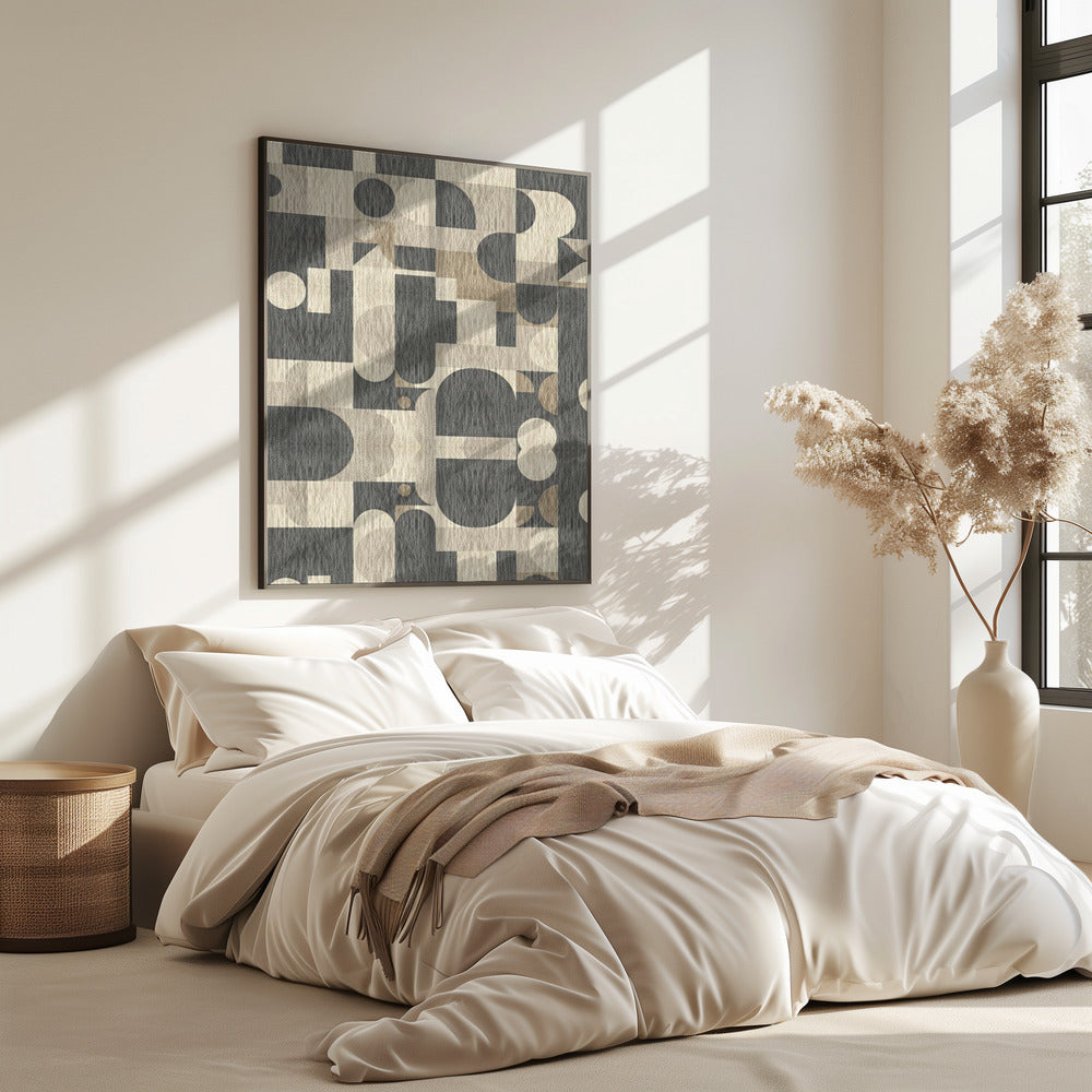 Geometrisch patroon met verschillende vormen | Poster