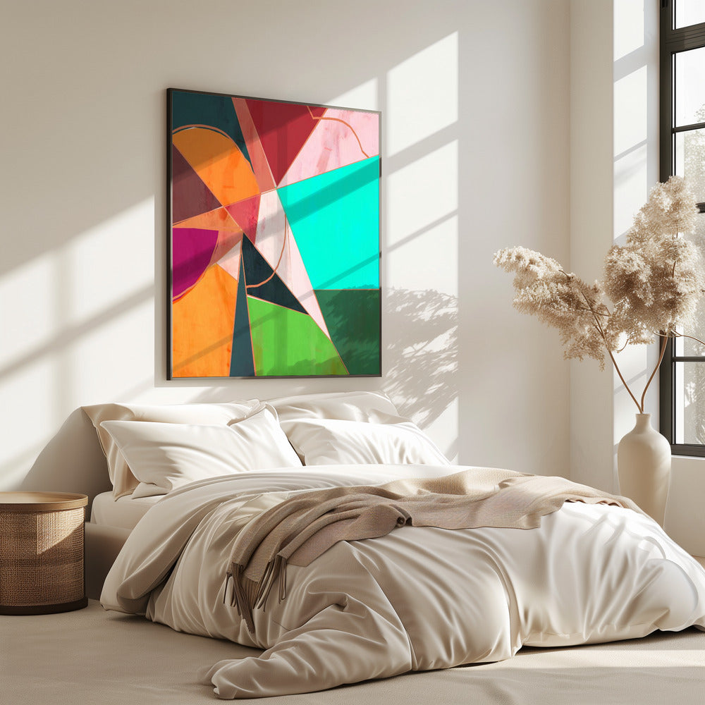 Kleurrijke geometrie abstract | Poster
