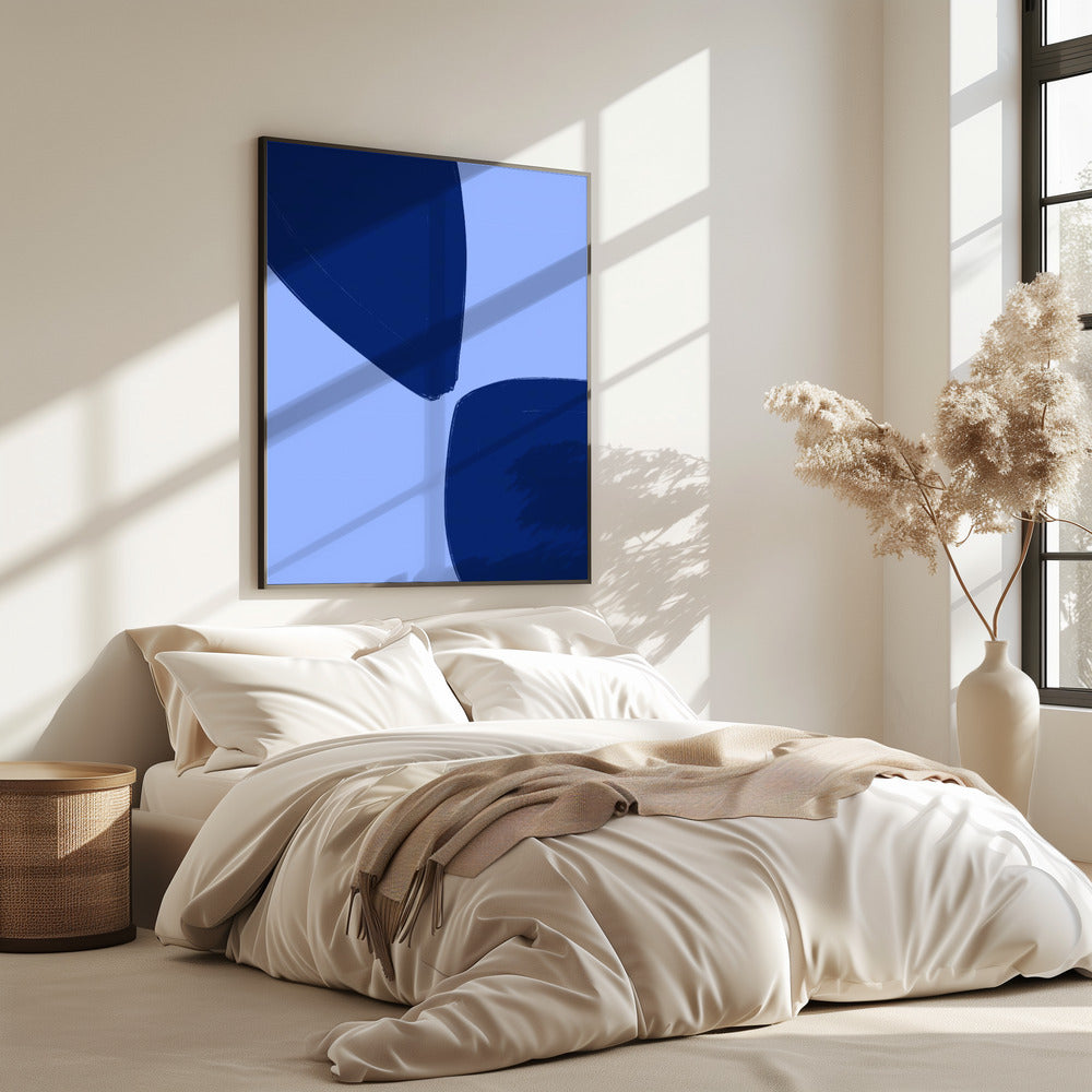 Blue Petal Shapes | Poster