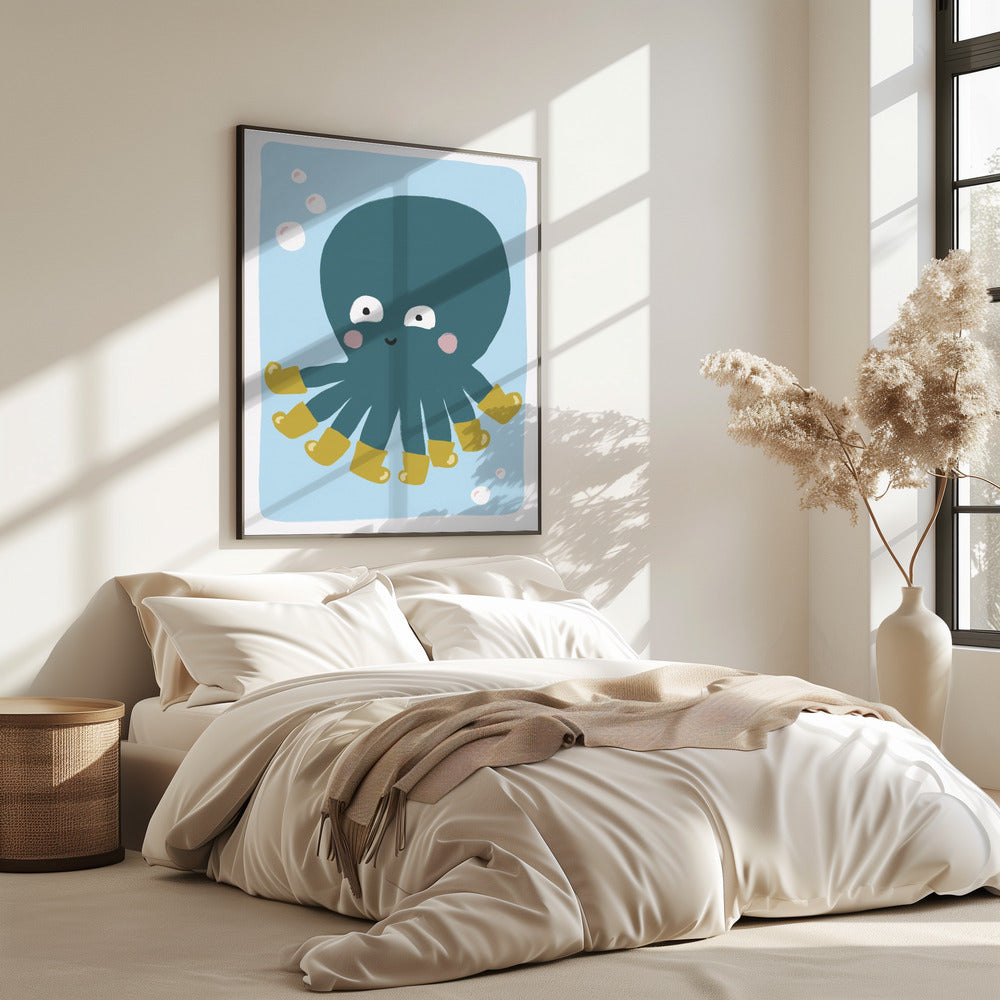 Plezier met gelaarsde octopus | Poster