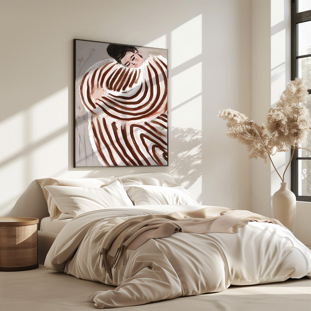 Gestreepte Omhelzing | Poster