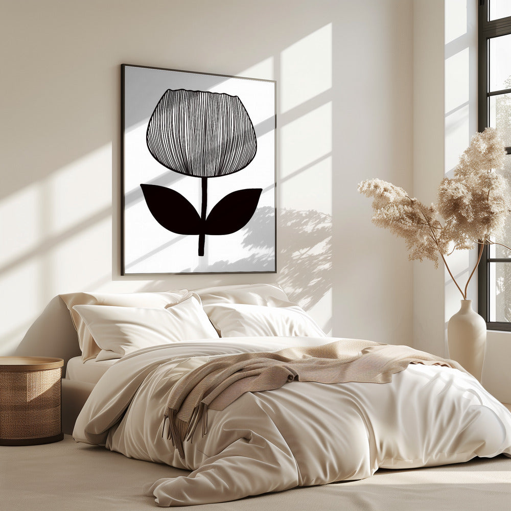 Monochrome bloesem | Poster