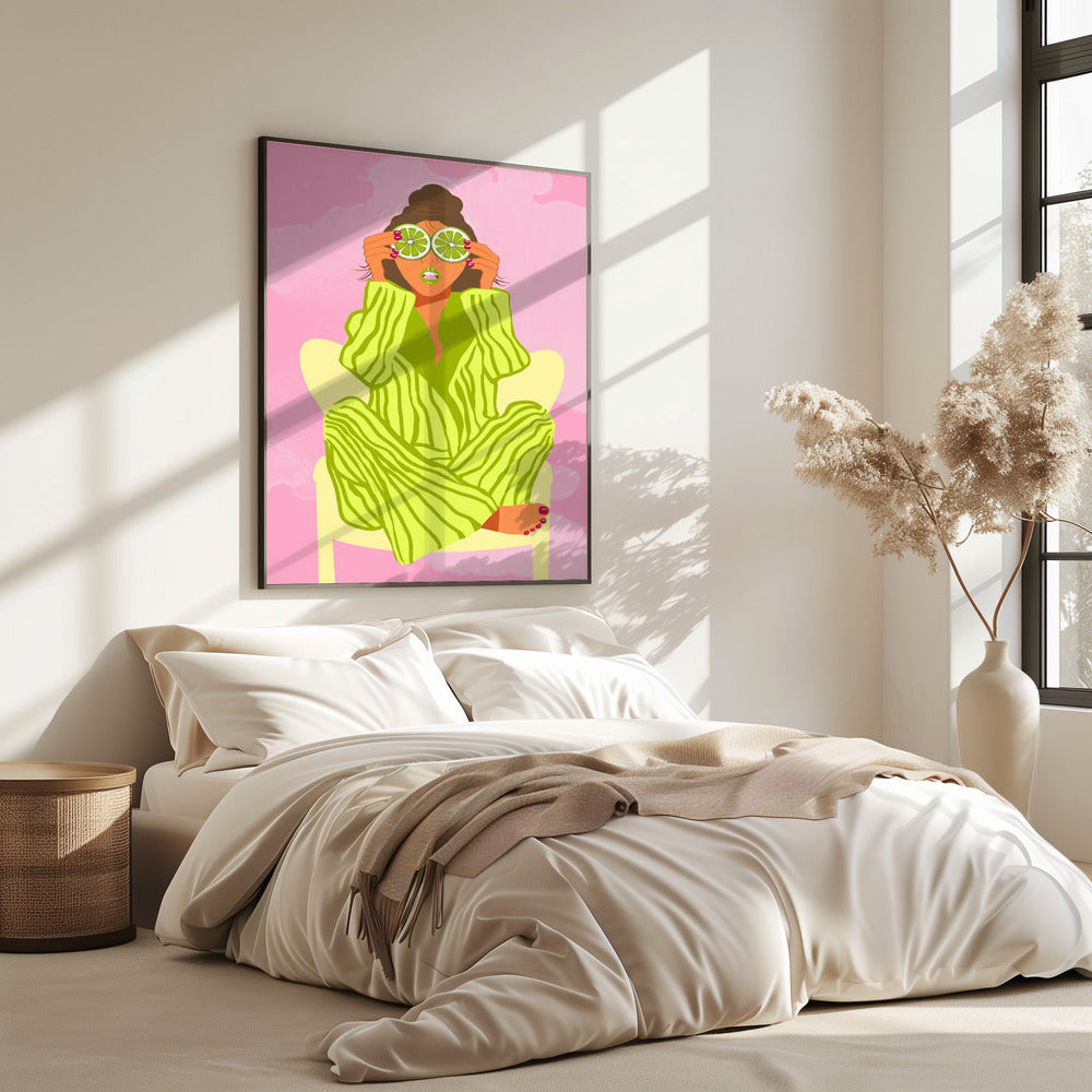 Bekijk de wereld door een limoen | Poster