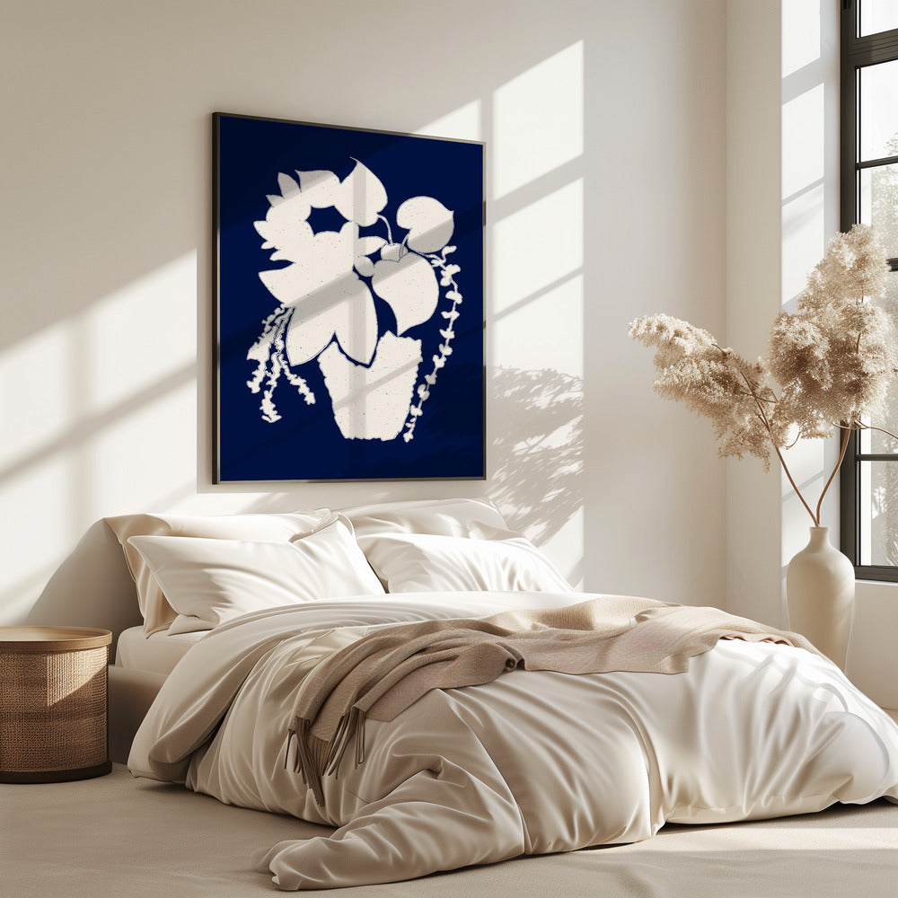 Bloemensilhouet van een plant | Poster