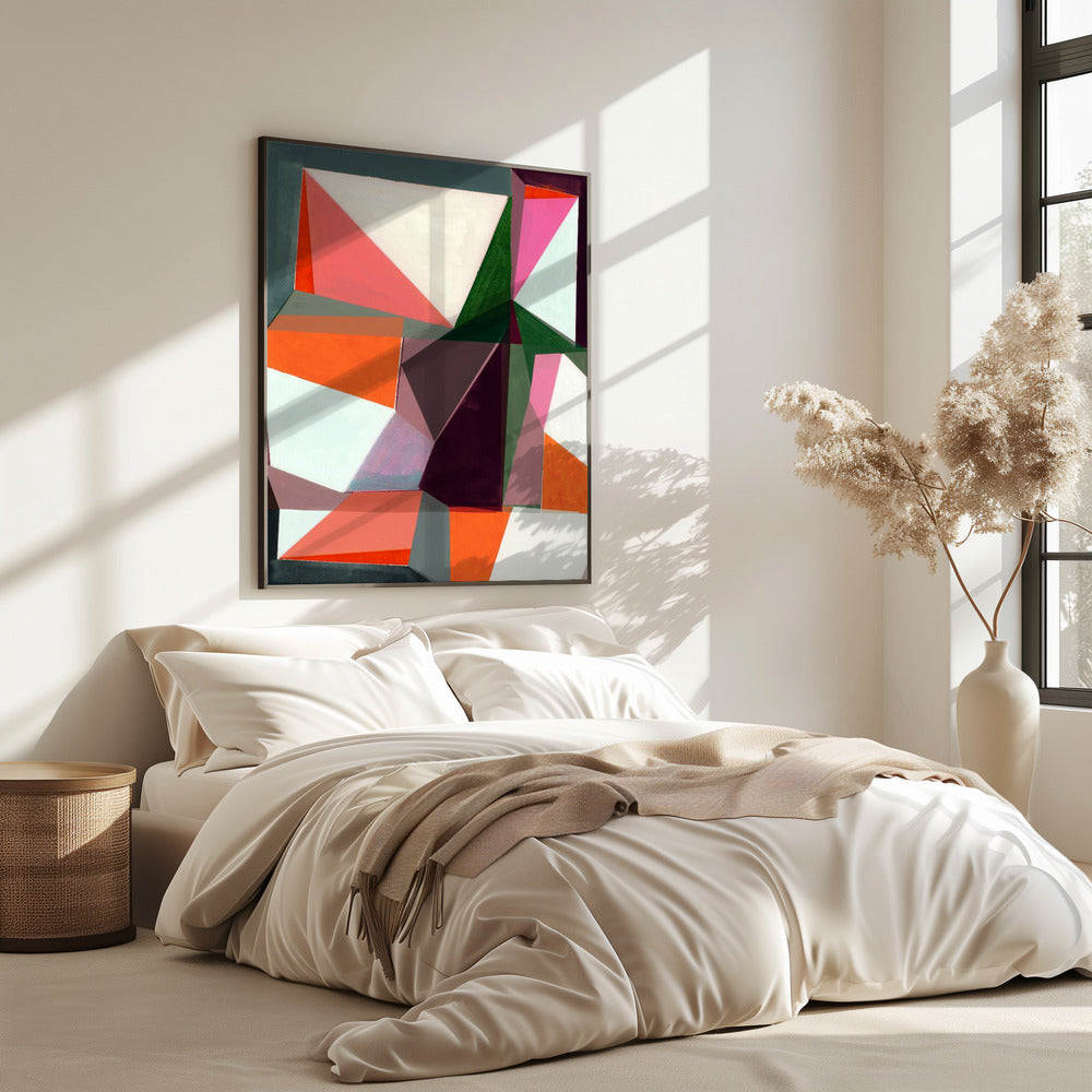 Geometrisch abstract in levendige tinten | Poster