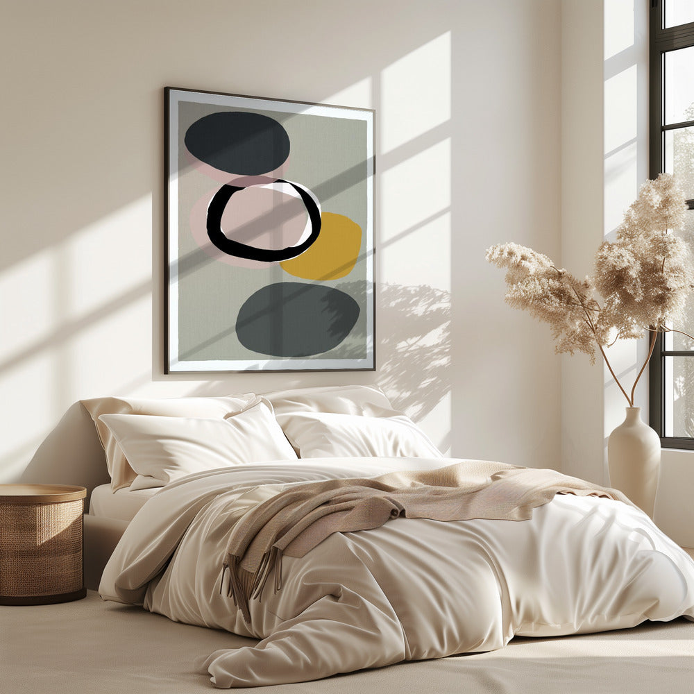 Abstracte cirkels in gedempte tinten | Poster