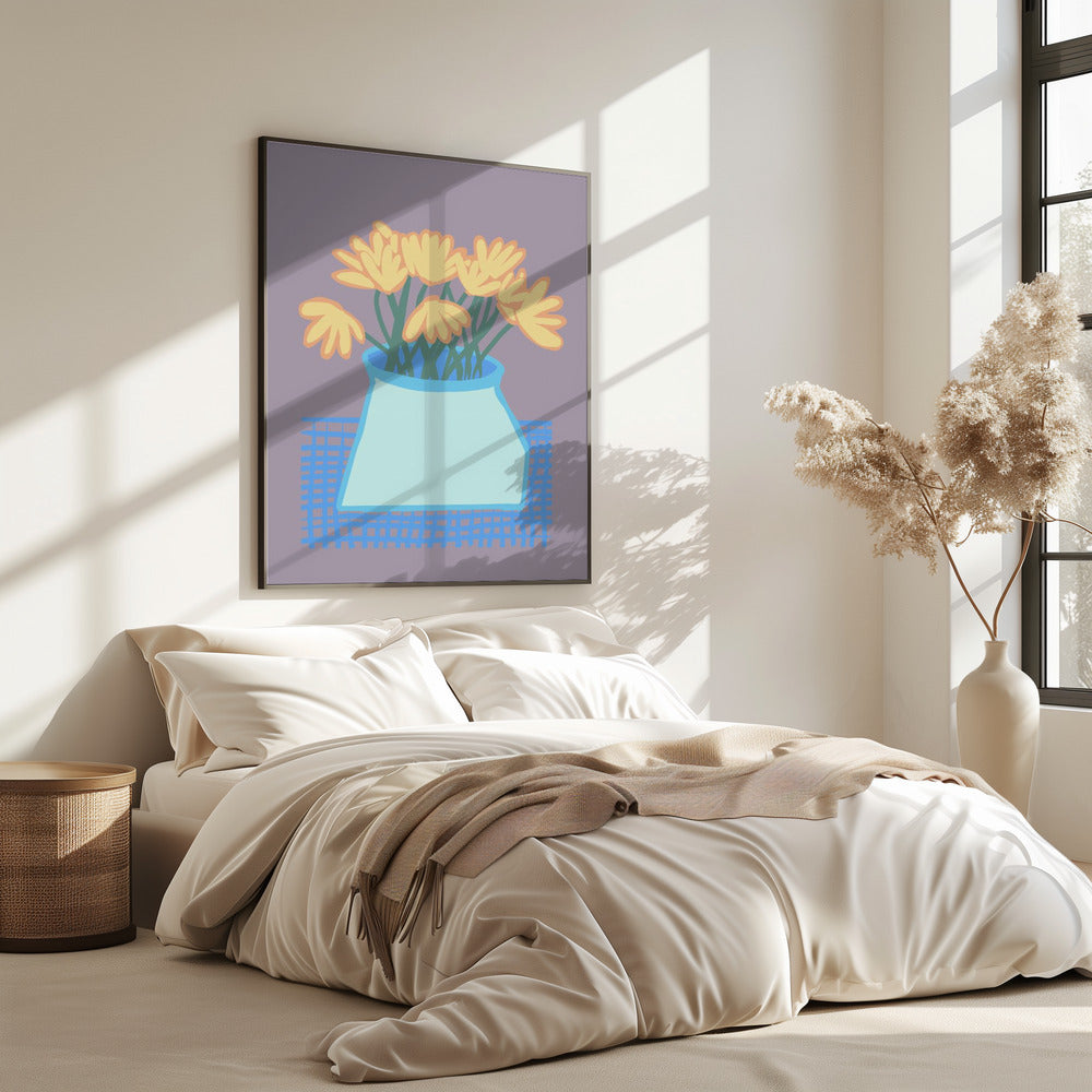 Madeliefjes in vaas | Poster