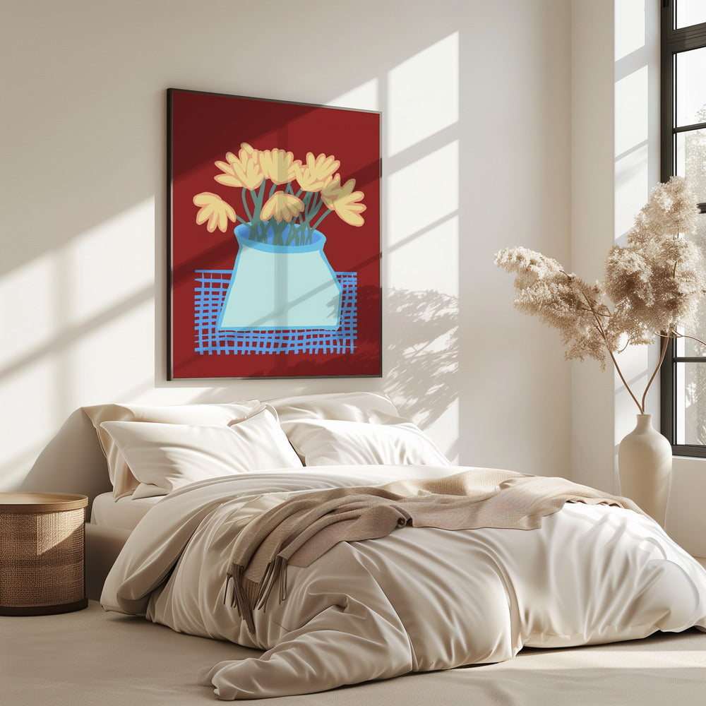 Madeliefjes in vaas | Poster